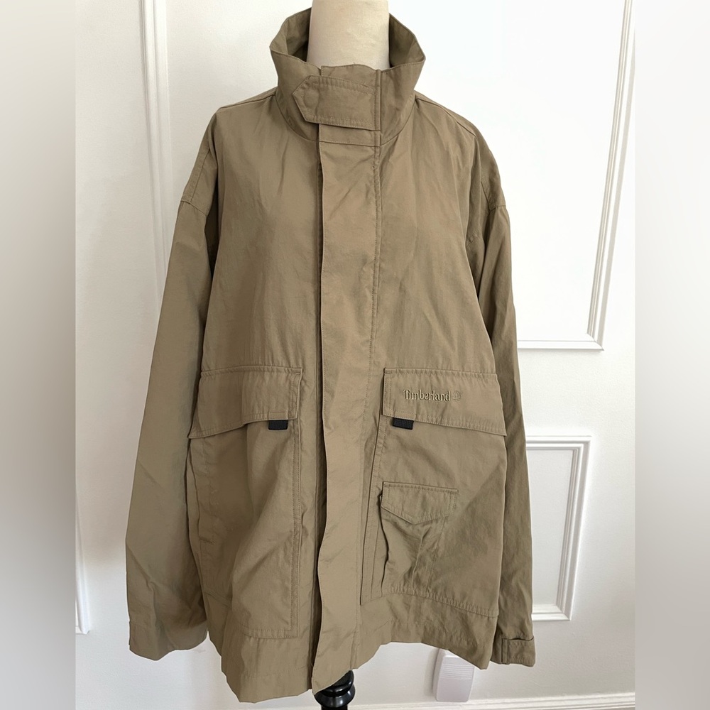 90’s Vintage Timberland Weathergear Nylon Field Jacket - Tan Khaki - XL